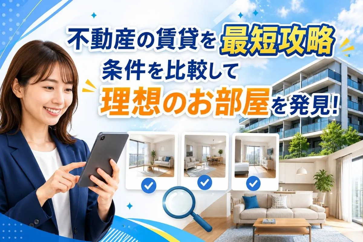 不動産の賃貸を最短攻略|条件を比較して理想のお部屋を発見!